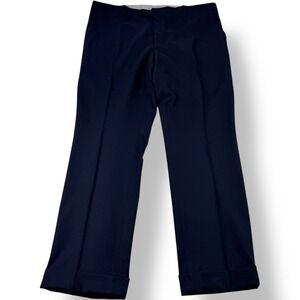 David August Navy Blue Flat Front Wool Dress Pants Men's Size 40x32